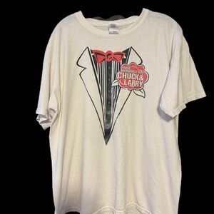 Chuck and Larry Gildan Men's White T-shirt